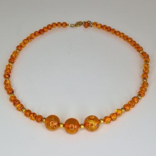 Baltic amber necklace beaded - baltic,