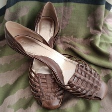 Faith Farran Woven  Women's Heels UK 9 Tan Leather made in Brazil