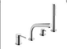 Vitra Pure Bath mixer, deck-mounted With Pull Out Shower Head A41270VUK