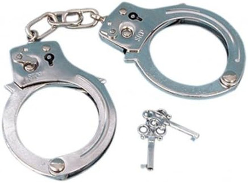 Handcuffs metal with key - metal,