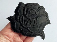 Large Black Rose Badge (Iron
