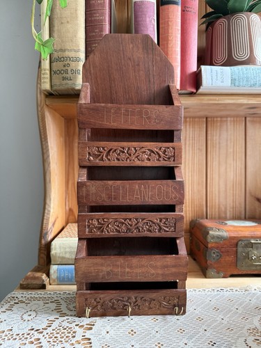 Vintage hand carved wooden - vintage,