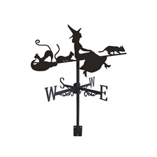 Witch and Cat Weather Vane