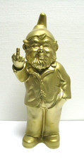 Ottmar Hörl - SPONTI SCULPTURE, gold / golden dwarf, NEW