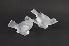 Pair Lalique France Frosted