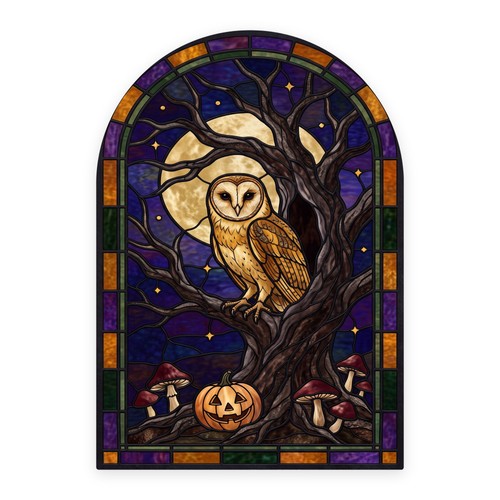 Barn owl dead tree moon - owl,
