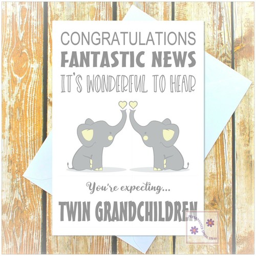 Expecting twins card - expecting,