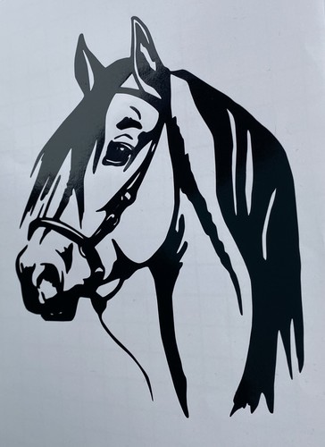 Horse head decal - decal, vinyl