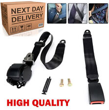 Universal 3 Point Seat Belts Safety Belt 3.6M Length Retractable Long Strap !