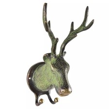 Antique Patina Look Brass Deer