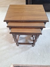 Nest Of Vintage  3 Oak Tables