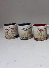 Starbucks Collector Series espresso collection England, London, Spain x 3 cups