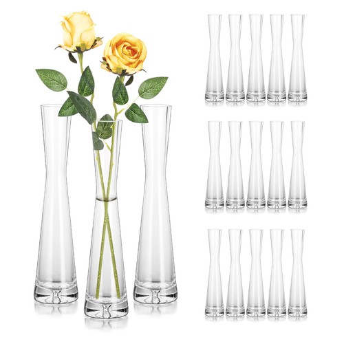 16x glass bud vases tall - glass,