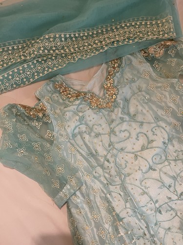 Women blue embroidered - blue,