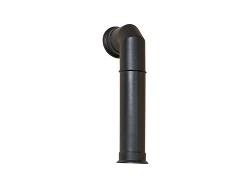 Tall angled stove pipe black - tall,