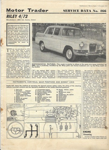 Riley service data no 466 - service,