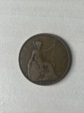 George V 1914 One Penny Coin .
