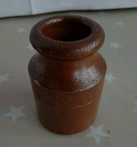 Vintage stoneware bottle ink - stoneware,
