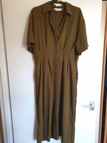 Primark khaki midi shirt dress - primark,