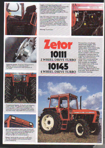 Zetor 10111 and 10145 - , tractors