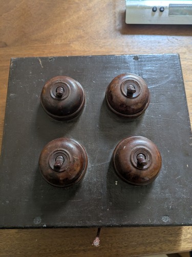Vintage mottled brown bakelite - brown,