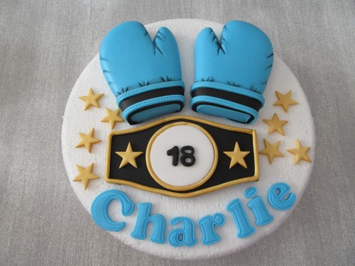Edible boxing gloves cake - edible,
