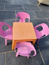 Resol Barcelona cool stackable Childrens Garden Table And Chair Set-Habitat 
