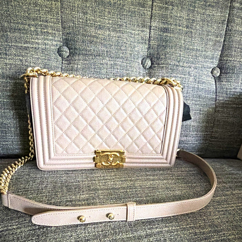 Chanel beige quilted flap gold - flap,