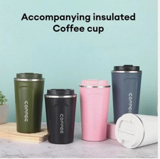 Coffee Mug Cup Flask  510ML Leakproof Insulated Thermal Travel Stainless Steel 