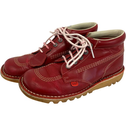 Kickers red leather lace - kickers,