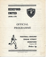 Hereford United Reserves v Bromsgrove Rovers (Border Counties League) 1971/1972