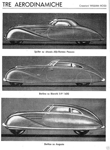 1935 rossi aerodynamic cars - 1935, w.rossi