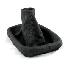 VW GOLF MK4 4 IV BORA BLACK STITCH LEATHER GEAR STICK KNOB COVER GAITER NEW