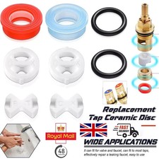 New Valve Tap Replacement Ceramic Disc & Silicon Washer Gasket Insert 1/2'' UK