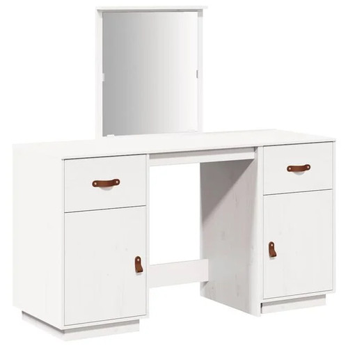 White wooden dressing table