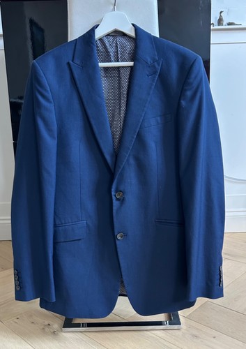 Men navy indigo suit - m&s, /