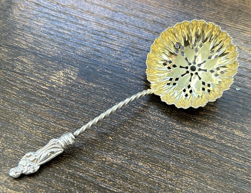 Antique solid silver sugar - antique,