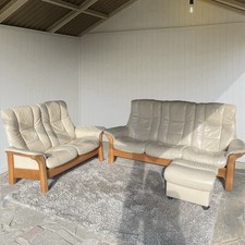 Stressless Windsor 3+2 Seater High Back Sofas & Ottoman Footrest - FREE DELIVERY