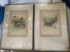 Pair of Antique Watercolour