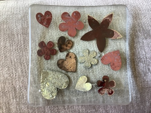 Downs glass hearts - glass, &