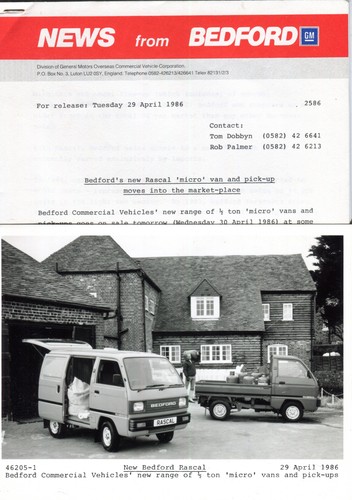 Bedford rascal 1986 market - uk,