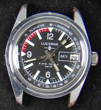 Lucerne (Swiss) Diver Men's Manual-Wind Watch (Vintage) -- Spares/Repairs