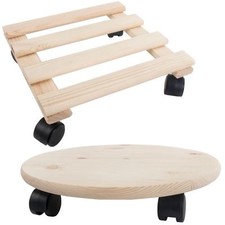 Wooden pot mover round or - pot,