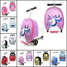Unisex Kids Scooter Suitcase Travel Luggage 2-in-1 Ride On Folding Scooter Gift