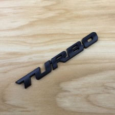 1PC Black 3D TURBO Letters
