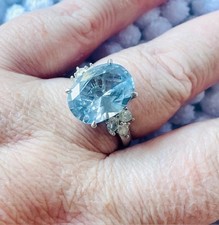 QVC DIAMONIQUE SILVER COCKTAIL