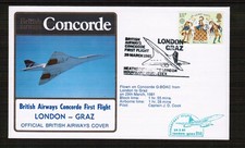 Concorde 1981 First Flight Flown Cover London - Graz