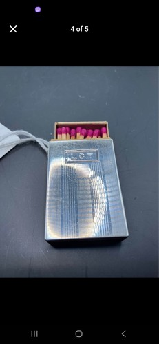 Silver hallmarked matchbox - silver,