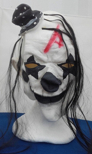 Clown mask with hair - clown,