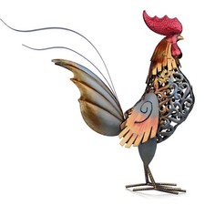 Large Metal Rooster Garden